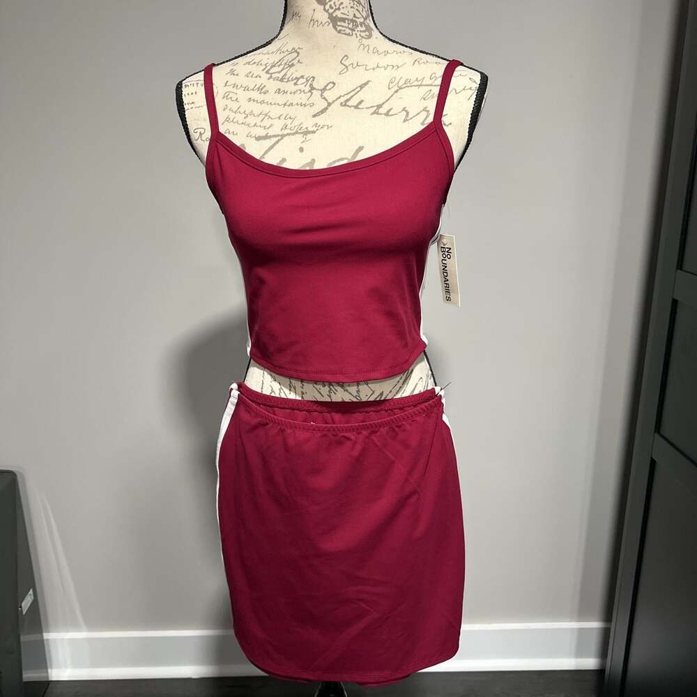 NWT No Boundaries Side Stripe Cami and Skirt Set, 2-Piece Size S